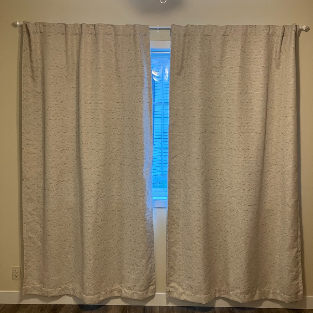 Black out curtains 82” / rod not included